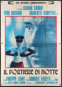 8b047 NIGHT PORTER Italian 2p 1974 Il Portiere di notte, Dirk Bogarde, topless Charlotte Rampling!