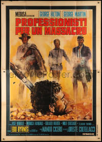 8b057 PROFESSIONALS FOR A MASSACRE Italian 2p 1967 Gasparri art of dead man buried up to his neck!