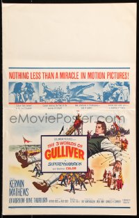 8b258 3 WORLDS OF GULLIVER WC 1960 Ray Harryhausen fantasy classic, art of giant Kerwin Mathews!