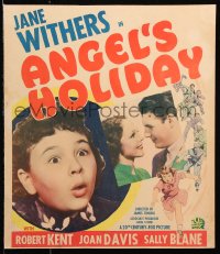8b266 ANGEL'S HOLIDAY WC 1937 close up of surprised Jane Withers + Robert Kent & Sally Blane!