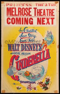 8b293 CINDERELLA WC R1957 Disney's classic musical cartoon, the greatest love story ever told!