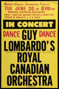 8b344 GUY LOMBARDO music concert WC 1950 performing live with his Royal Canadian Orchestra!