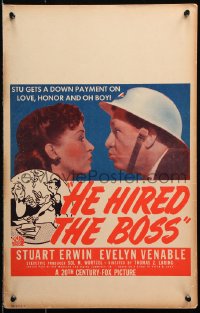 8b353 HE HIRED THE BOSS WC 1942 Stuart Erwin gets a down payment on love, honor and oh boy!