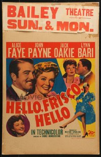 8b355 HELLO, FRISCO, HELLO WC 1943 Alice Faye, John Payne, Jack Oakie & Lynn Bari!