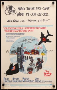 8b367 ICE STATION ZEBRA WC 1969 Rock Hudson, Jim Brown, Ernest Borgnine, art by Bob McCall!
