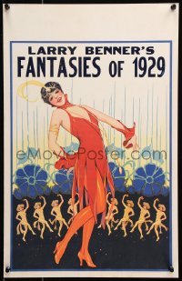 8b389 LARRY BENNER'S FANTASIES OF 1929 stage play WC 1929 great art of sexy burlesque dancers!
