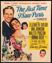 8b391 LAST TIME I SAW PARIS WC 1954 Elizabeth Taylor, Van Johnson, Walter Pidgeon, Donna Reed