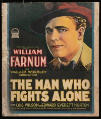 8b408 MAN WHO FIGHTS ALONE WC 1924 paralyzed engineer William Farnum is cured by a tragedy!