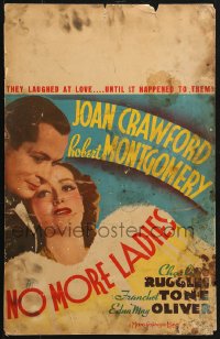 8b427 NO MORE LADIES WC 1935 Joan Crawford & Robert Montgomery laughed at love!