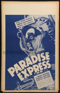 8b440 PARADISE EXPRESS WC 1937 great image of Grant Withers & Dorothy Appleby waving by train!