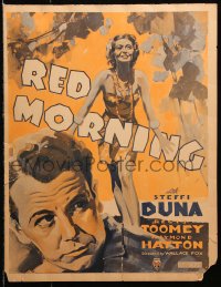 8b460 RED MORNING WC 1935 great art of sexy tropical Steffi Duna standing behind Regis Toomey!