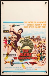 8b483 SLAVE WC 1963 Il Figlio di Spartacus, art of Steve Reeves as the son of Spartacus!
