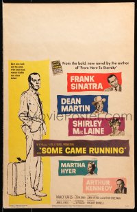 8b488 SOME CAME RUNNING WC 1958 full-length art of Frank Sinatra w/Dean Martin, Shirley MacLaine