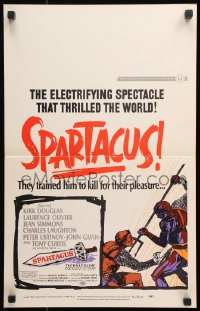 8b492 SPARTACUS WC R1967 classic Stanley Kubrick & Kirk Douglas epic, cool gladiator art!