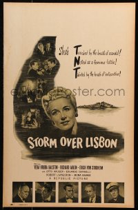 8b497 STORM OVER LISBON WC 1944 Vera Ralston, Erich von Stroheim & Richard Arlen, cool montage!
