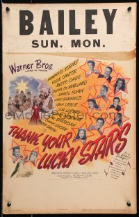 8b509 THANK YOUR LUCKY STARS WC 1943 Errol Flynn, Humphrey Bogart, Bette Davis & more pictured!