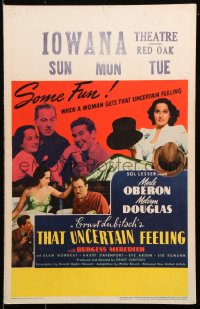 8b510 THAT UNCERTAIN FEELING WC 1941 Lubitsch, Merle Oberon, Melvyn Douglas, Burgess Meredith, rare!