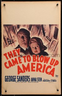 8b513 THEY CAME TO BLOW UP AMERICA WC 1943 George Sanders, Anna Sten, World War II spy school!