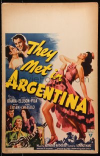 8b515 THEY MET IN ARGENTINA WC 1941 Maureen O'Hara does the Chaco, Buddy Ebsen plays guitar!