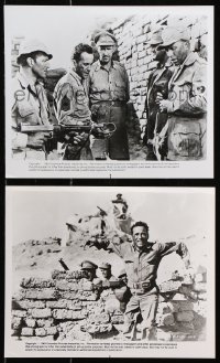 8c979 SAHARA 2 8x10 stills R1981 Humphrey Bogart & men in desert fortress in World War II Africa!