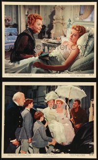 8c155 SWAN 2 color 8x10 stills 1956 great images of beautiful Grace Kelly & Jessie Royce Landis!