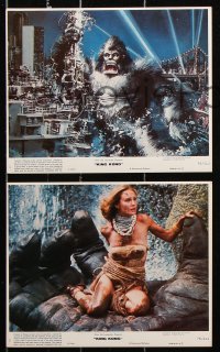 8c092 KING KONG 5 8x10 mini LCs 1976 De Laurentiis, great images of sexy Jessica Lange & BIG Ape!