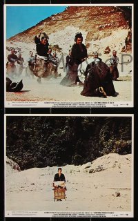 8c112 LIGHTNING SWORDS OF DEATH 4 8x10 mini LCs 1974 Lone Wolf Tomisaburo Wakayama with Cub in desert!