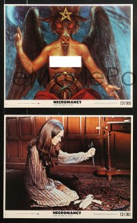 8c033 NECROMANCY 8 8x10 mini LCs 1972 Orson Welles, Pamela Franklin, wild occult horror images!