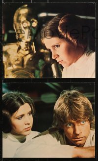 8c086 STAR WARS 6 color deluxe 8x10 stills 1977 George Lucas classic epic, Luke, Leia, great images!