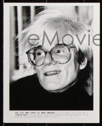 8c918 SUPERSTAR: THE LIFE & TIMES OF ANDY WARHOL 3 8x10 stills 1990 great images of him!