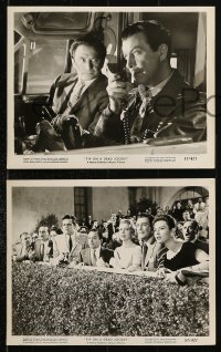 8c878 TIP ON A DEAD JOCKEY 4 8x10 stills 1957 Robert Taylor, Dorothy Malone, Gia Scala, horse racing!
