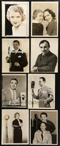 8d425 LOT OF 16 8X10 STILLS OF RADIO PERSONALITIES 1930s-1940s great portraits of performers!