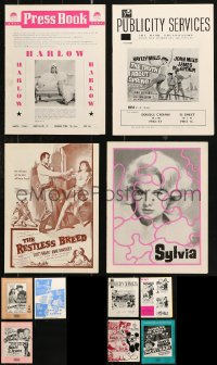 8d214 LOT OF 11 UNCUT ENGLISH PRESSBOOKS 1950s-1960s advertising for a variety of movies!