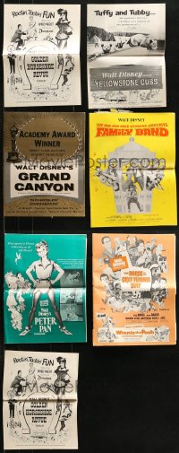 8d247 LOT OF 7 CUT DISNEY PRESSBOOKS 1950s-1960s advertising for a variety of movies!