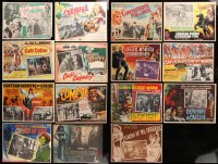 8d299 LOT OF 15 MEXICAN LOBBY CARDS 1950s-1960s great scenes from a variety of different movies!