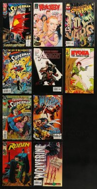 8d021 LOT OF 10 COMIC BOOKS 1980s-1990s Superman, Whacked, Spider-Man, Nyoka, Avengers, Wolverine!