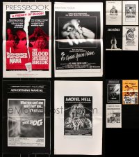 8d243 LOT OF 11 UNCUT HORROR/SCI-FI PRESSBOOKS 1970s-1980s advertising for a variety of movies!