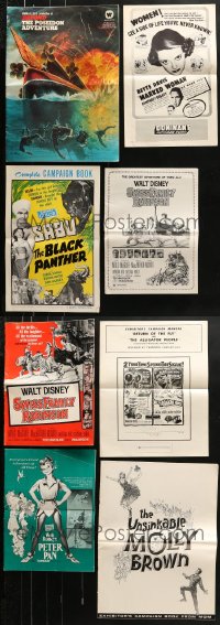 8d245 LOT OF 8 UNCUT PRESSBOOKS 1950s-1970s advertising for a variety of movies!