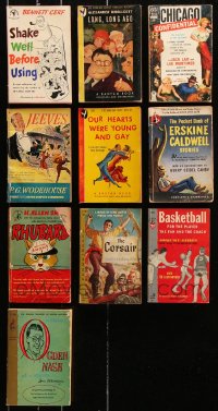 8d451 LOT OF 10 PAPERBACK BOOKS 1940s-1950s Bennett Cerf, Erskine Caldwell, basketball & more!