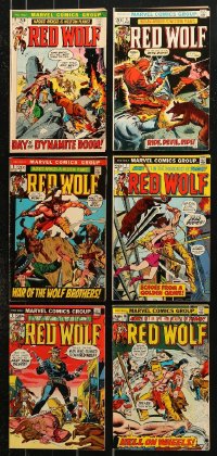 8d030 LOT OF 6 RED WOLF COMIC BOOKS ISSUES BETWEEN #2-#8 1970s Marvel Comics!