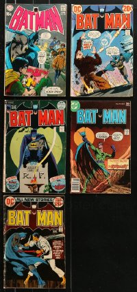 8d039 LOT OF 5 BATMAN COMIC BOOKS ISSUES BETWEEN #222-#292 1970s DC Comics!