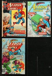 8d043 LOT OF 3 ACTION COMICS COMIC BOOKS ISSUES BETWEEN #413-#475 1970s Superman, DC Comics!