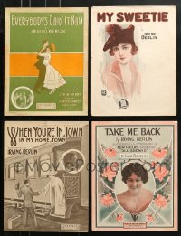 8d015 LOT OF 4 IRVING BERLIN 11X14 SHEET MUSIC 1910s songs by the famous composer!