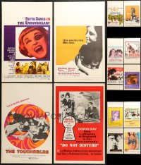 8d281 LOT OF 14 WINDOW CARDS 1960s great images from a variety of different movies!