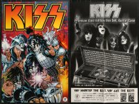 8d312 LOT OF 20 FOLDED 24X36 KISS COMIC BOOK ADVERTISING POSTERS 2002 great art of the rock band!
