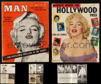 8d054 LOT OF 2 MAGAZINES WITH MARILYN MONROE COVERS AND ARTICLES 1953 & 1955 sexy images!