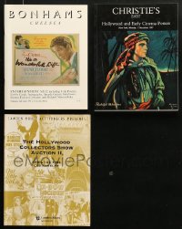 8d108 LOT OF 3 AUCTION CATALOGS 1990s Hollywood, early cinema posters, autographs & much more!