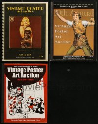8d104 LOT OF 3 VINTAGE POSTER ART AUCTION CATALOGS 1998-2002 classic Hollywood memorabilia!