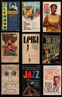 8d459 LOT OF 9 MOSTLY MUSICIAN BIOGRAPHY PAPERBACK BOOKS 1960s-1980s John Lennon, Horne & more!