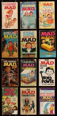8d444 LOT OF 12 MAD PAPERBACK BOOKS 1960s-1980s all with great cover art of Alfred E. Neuman!